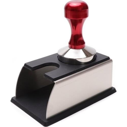 Espresso Tamper - Premium Barista Coffee Tamper with Stainless Steel Base and Silicone Coffee Tamper Mat (49/51/53/58mm)