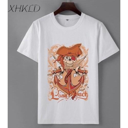 XHKLD Brands clothing short sleeve t shirt men white black tee shirt o-neck homme cotton Summer Harajuku tops Camisetas Hombre