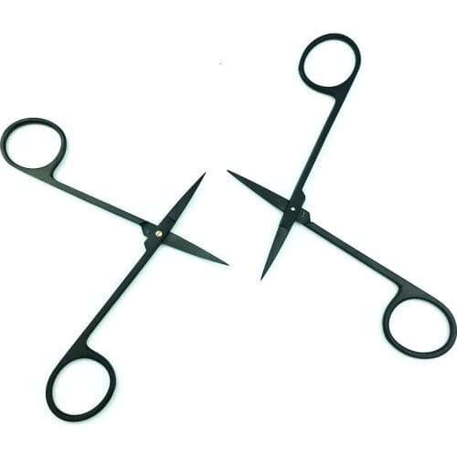 115mm Stainless Steel Porcelain Black Scissosr Ophthalmic Scissors Sharp Cutting Double Eyelid Instrument Ophthalmic Tools