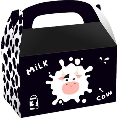 12pcs Birthday Party Decoration Candy Gift Bag Kraft Paper Tote Bag Wedding Holiday Decor Supplies Cartoon Animal Packaging Box