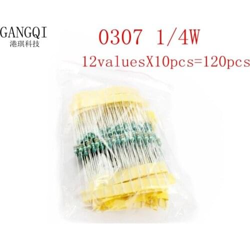 12values Color Ring Inductor Assortment 0307 1/4W 0.25W Inductors 1UH 100UH 33 220UH 330UH 470UH 1MH Inductors Assorted Set Kit