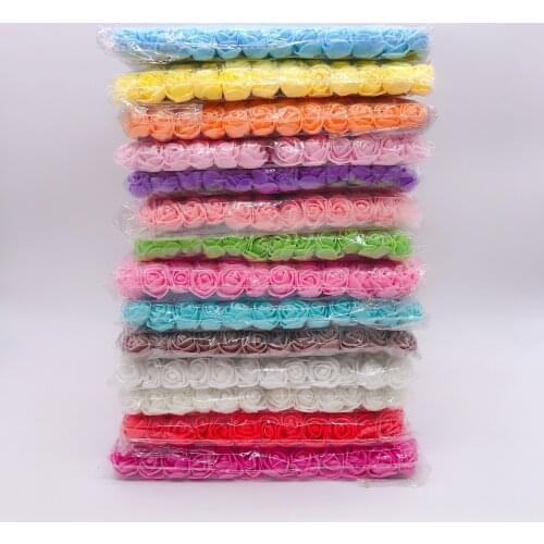 144pcs 2cm Mini Foam Rose Artificial Flower Bouquet Multicolor Rose wedding decoration Flower Scrapbooking Fake Rose Flower