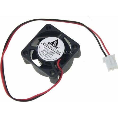 2Pcs Gdstime 2510 DC Cooling Fan 24V Ball Bearing Mini Cooler 25mm Radiator 25x25x10mm 2 Pin