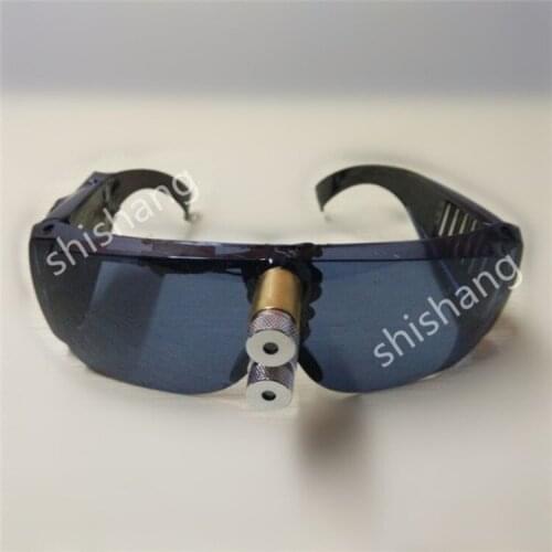 YJ001 Red +Green light color 2pcs laser head party glasess 650nm green red stage flashing glasses ballroom dance costumes