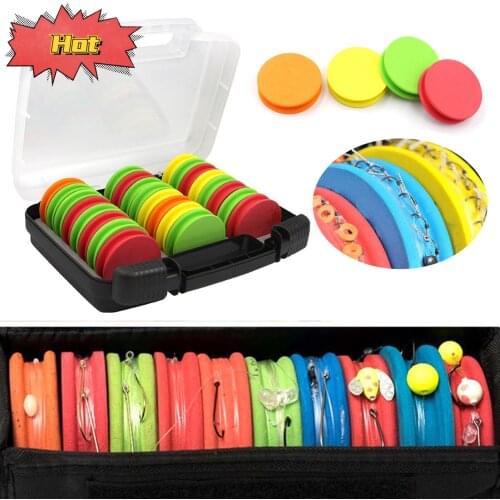 24Pcs Winding Board Main Spool Circle Lines Multicolor Coil Fishing Gear Supplies for Fishing Tool Lines Accessories