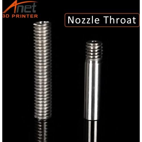 Anet Nozzle Throat 5pcs M6x30mm 3D Printer parts Extruder tube Stainless steel Heat Break Hotend Accessories
