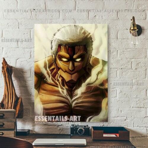 Shingeki No Kyojin Armored Titan Artwork Anime Poster Canvas Wall Art Painting Decor Pictures Bedroom Home Decoration Prints