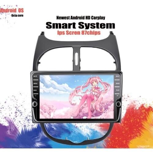 4G+64G Android 10 For PEUGEOT 206 2000 - 2012 Car Radio Multimedia Video Audio Player with Navigation GPS carplay rds dsp