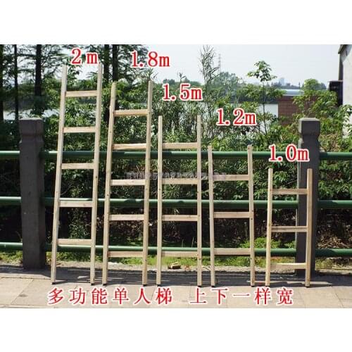 Solid Wood Childrens Toy Ladder Student Bed Ladder Adult Household Straight Ladder Electrical Ladder Wood Ladder Non Prop Ladde