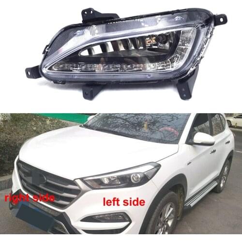 For Hyundai Tucson 2015 2016 2017 2018 Fog Lamp Car Front Bumper Grille Signal Lamp Driving Fog Lights Assembly