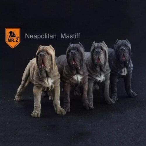 1/6 Scale Mr.Z Neapolitan Mastiff Dog Animal Statue Model Toy 4 Colors Action Figure Scence Accessory for Collection