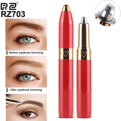 2020 New USB Electric Eyebrow Trimmer Makeup Painless Eye Brow Epilator Mini Shaver Razors Portable Facial Hair Remover for Lady