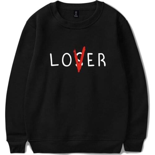 Hip Hop Bluza Pennywise Loser Lover Hoodie Mens Pullover Casual Los/ver Hoodies Long Sleeve Movie It Losers Club Sweatshirts Men