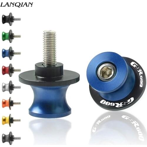 Motorcycle Spools Aluminum 8MM Swingarm Sliders Slider Swing Screw Stand Arm Drop For SUZUKI GSR 600 2006 2007 2008 2009 2010