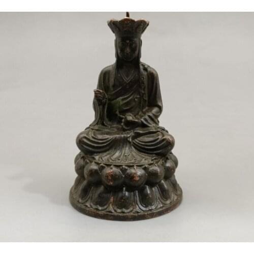 China brass Jizo king small crafts statue