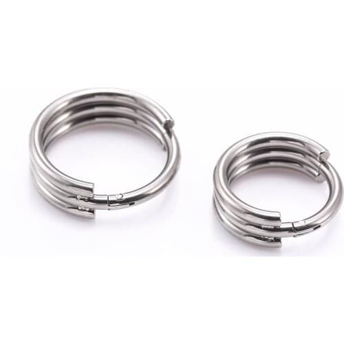 10pcs/lot Free Shipping Seamless Hinged Segment Ring Clicker Ear Cartilage Nose Hoop Septum New 1.2*8/10mm