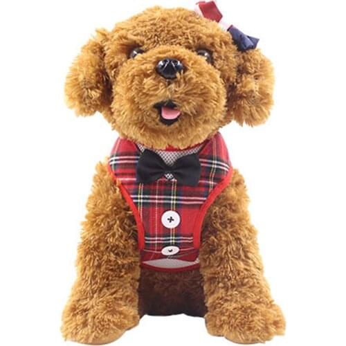 Small Dog Breathable Mesh harness Vest Collar Soft Chest Strap Leash set