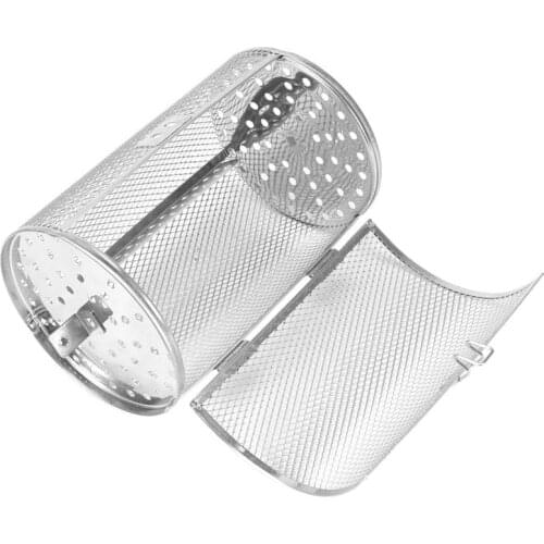 Rotisserie Basket,14X18cm Stainless Steel Oven Roast Basket Baking Cage for BBQ Grill Bakeware Tool Air Fryer Grill