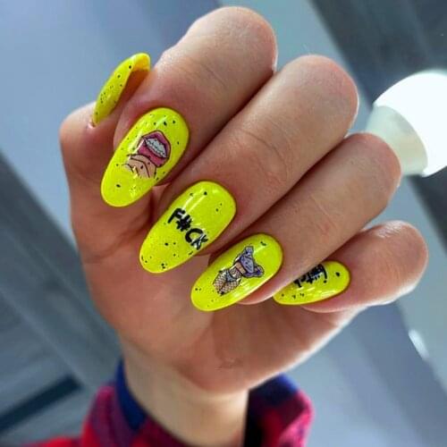 2021 New 3D Nail Art Stickers Bohemia Punk Sexy lady Lips Image Nails Stickers For Nails Sticker Decorations Manicure Z0407-2