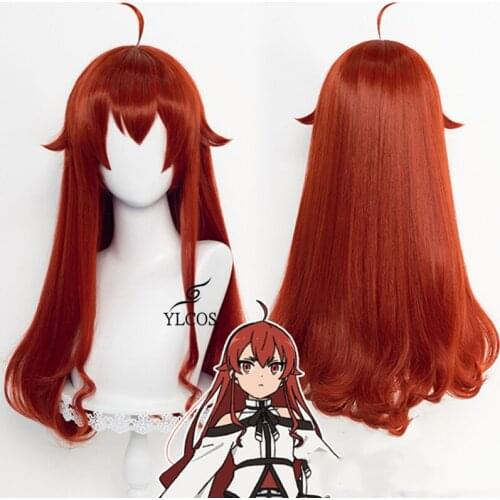 New Anime Mushoku Tensei Eris Boreas Greyrat Cosplay 65cm Long Red Wig Halloween Party Costume Accessories For Unisex
