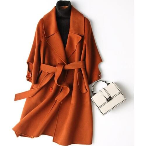 Autumn Winter Coat Women 2020 New 80% Wool Coat Female Double Wool Jacket Outerwear manteau femme hiver 37125 WYQ1152