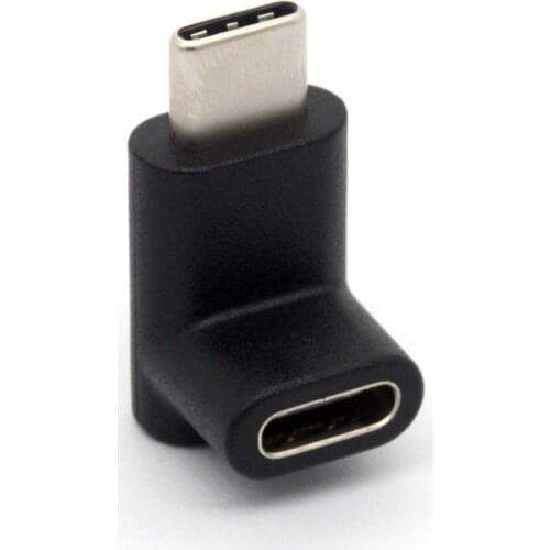 90 Degree Type C Adapter, USB C Male to Female Adapter Upward and Downward Angled USB-C Adaptor USB 3.1 Type-C Connector