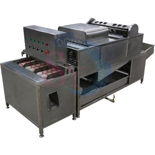 Full Automatic Feeding System Hard-Boiled Egg Shell Removing Peeling Shelling Machine/Cook Egg Skin Peeler Processing Equipment