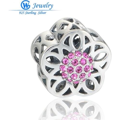 Trendy Lovely Heart Flower Girl Charm Sterling 925 Silver Jewelry Hollow Out Charms Hot Selling Gw Fashion Jewelry X391H20