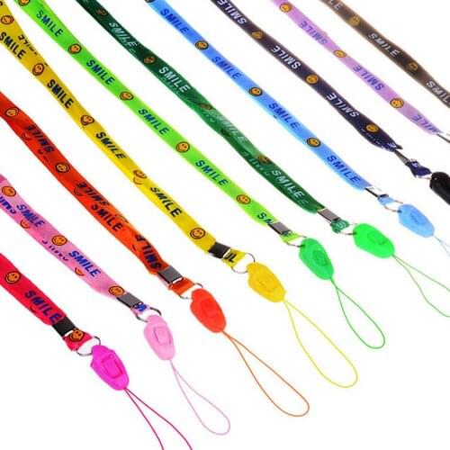 10x 420mm Neck Lanyard Polyester Straps for ID Badge Holder Keychain Mobile Phone Accessories RANDOM COLOR