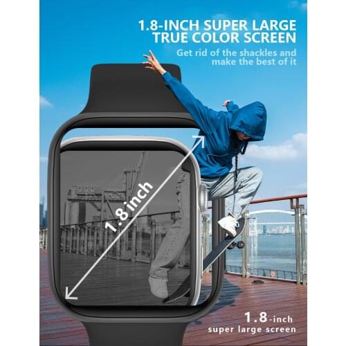 2022 New Watch DW98 GS Pro Smart Watch 1.8'' AMOLED Screen Heart Rate Monitoring Blood Oxygen Bluetooth Call 5ATM PK Y20 P8 plus