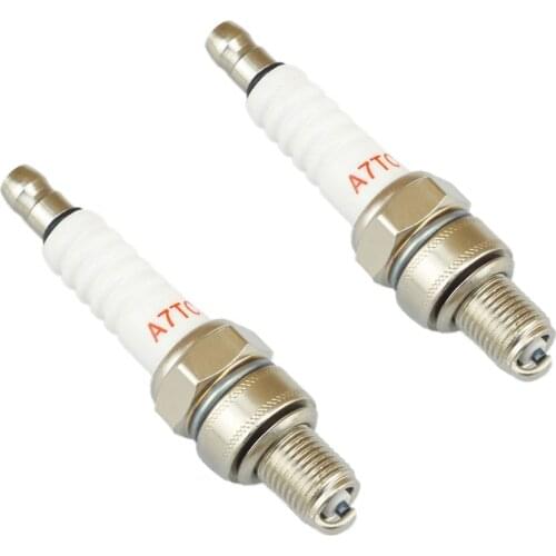 2 Pcs Spark Plug A7TC GY6 50cc-70cc 90cc 110cc 125cc 150cc ATV Scooter Pit Dirt Pocket Racing Mini Super Bike Moped Go Kart Quad
