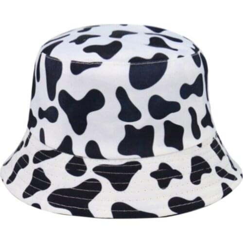 Unisex Black White Dalmatian Patterned Fisherman BucketŞapka Gc0139inekşapka