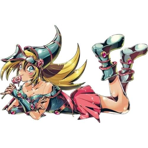 Dark Magician Girl Decals DIY Motorcycle Vinyl Car Wrap Car Stickers Waterproof Car Window Body Decorative Stickers Accessories