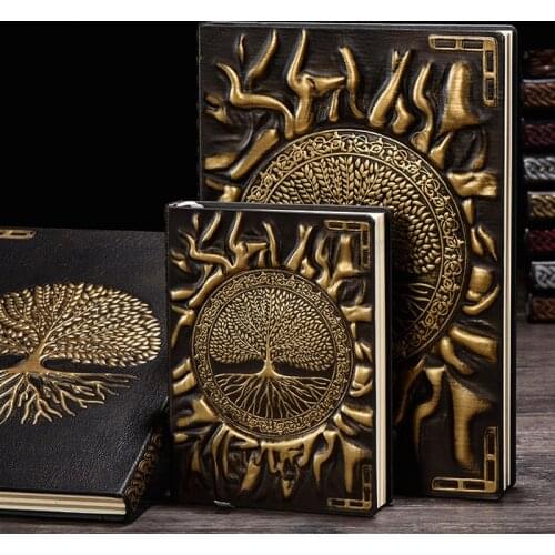Vintage Tree of Life A5/A6 Diary Notebook Journals Handcraft Embossed Leather Diary Bible Book Travel Planner School Office Gift