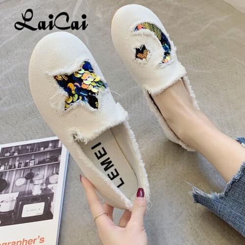 Womens Shoes Hot Sale New Arrival Woman Slip-on Flat Cloth Shoe Youth Fashion Comfort Casual Canvas Light Weight