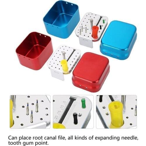2 Colors 30 Holes Dental Disinfection Box Autoclave Sterilizer Root Canal File Oral Care Tools