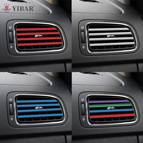 10PCS Car Air Conditioner Outlet Vent Grille Decoration U Shape Molding Trim Strip