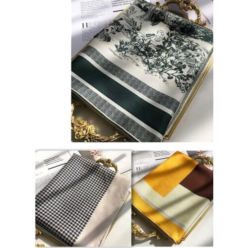 Pure 100 Silk Scarf Hand Rolled Edges Silk Twill Scarf 90*90cm 100% Mulberry-Silk Scarf Top designer bandana scarf Foulard Satin