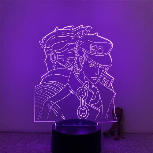 3D Lamp Action Figure JoJo Bizarre Adventure LED NightLight 7 Colors Touch Table Decor Night Light Gift Model