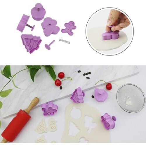 3D Cartoon Plastic Biscuit Mould Press Type Halloween Christmas Biscuit Mould Set molds cake stand silicone mold