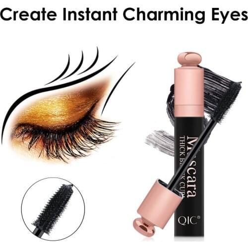 4D Silk Fiber Thick Curling Mascara False Eyelash Extension Lasting Waterproof Lengthening Cosmeticsrimel De Alargamiento T1255