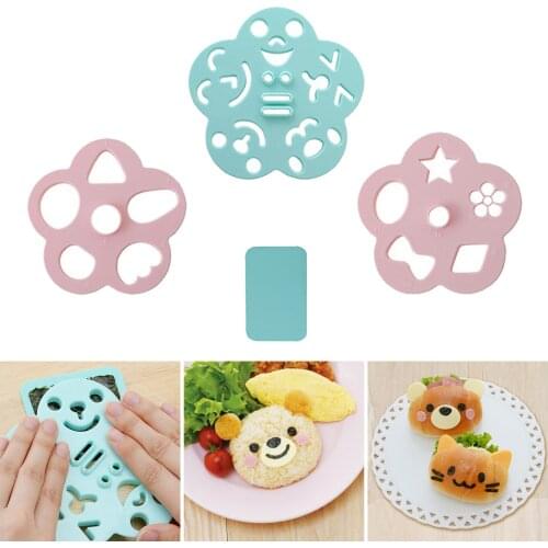 Bento Accessories Cartoon Nori Rice Decor Maker Kit Sandwich for Baby Kids Meal Rice Press Mold Porphyra