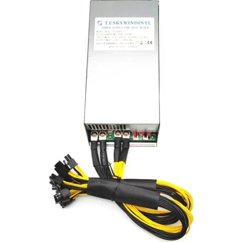 2500W Power Supply 2400W computer asic miner PSU gpu server psu 10x6pin cable BITMAIN APW3 Antminer PSU 110V 220v awp3 awp7
