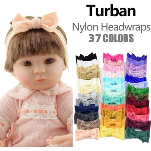 Childrens Nylon Traceless Butterfly Hair Band Elastic Hair Circle Infant Headband Baby Hair Accessories Knotted Headband