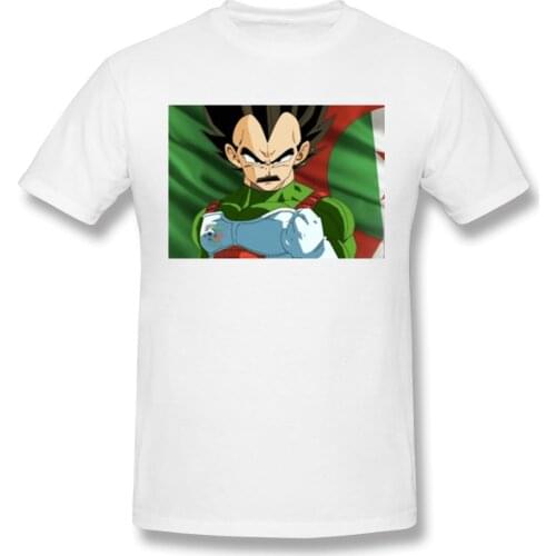 ALGERIA Vegeta Dz Mens Basic Short Sleeve T-Shirt Funny Algeria Map Flag Tees Eur Size