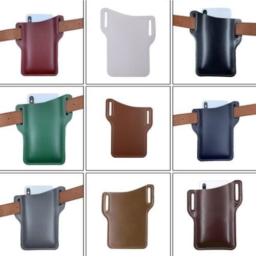 Artificial Leather Mobile Phone Carrier Belt Pouch Cellphone Holster Waist Bag 20CA