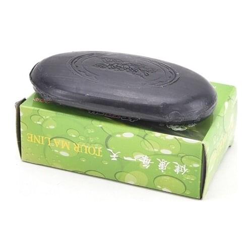 Black Bamboo Charcoal Soap Face Body Clear Anti Bacterial Tourmaline Soap