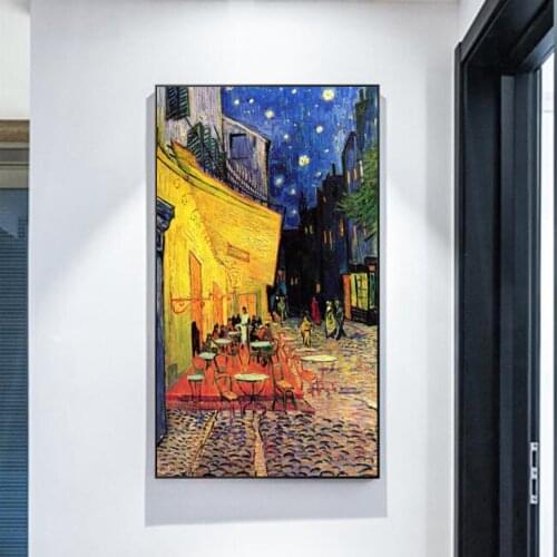 Van Gogh Starry Night Famous Oil Painting Canvas Posters Art Paintings For Interior Decoration Living Room Wall Paintings Decor