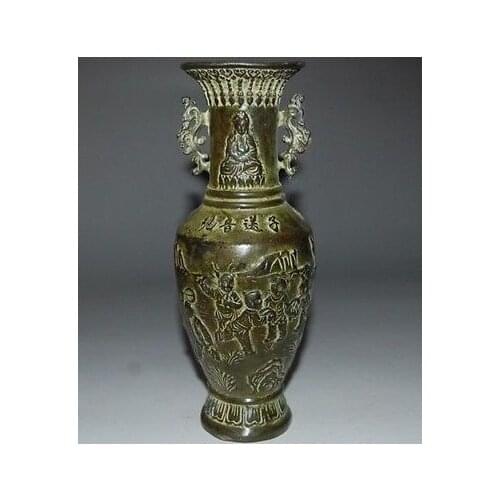 Chinese Bronze Vase with Ming Dynasty XuanDe Mark-----Kwun Yam sons