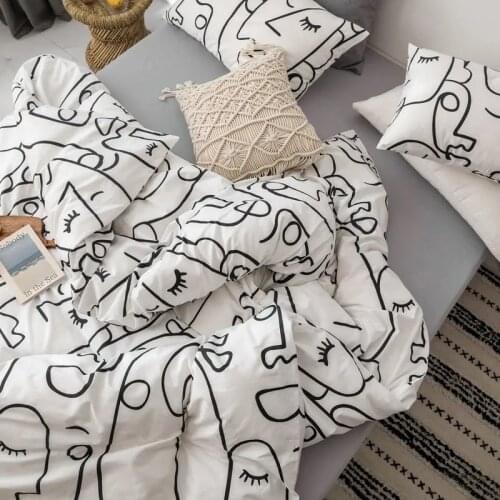 Cute Cartoon Style Bedding Set Fruit Cartoons Flat Sheets Adult Children Bed Linen Duvet Quilt Cover Pillowcase Kawaii Boys Girl